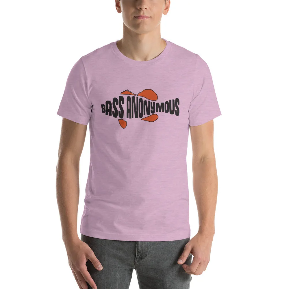 BA Short-Sleeve Unisex T-Shirt With Original Bass Anonymous Swim Logo Black/Red