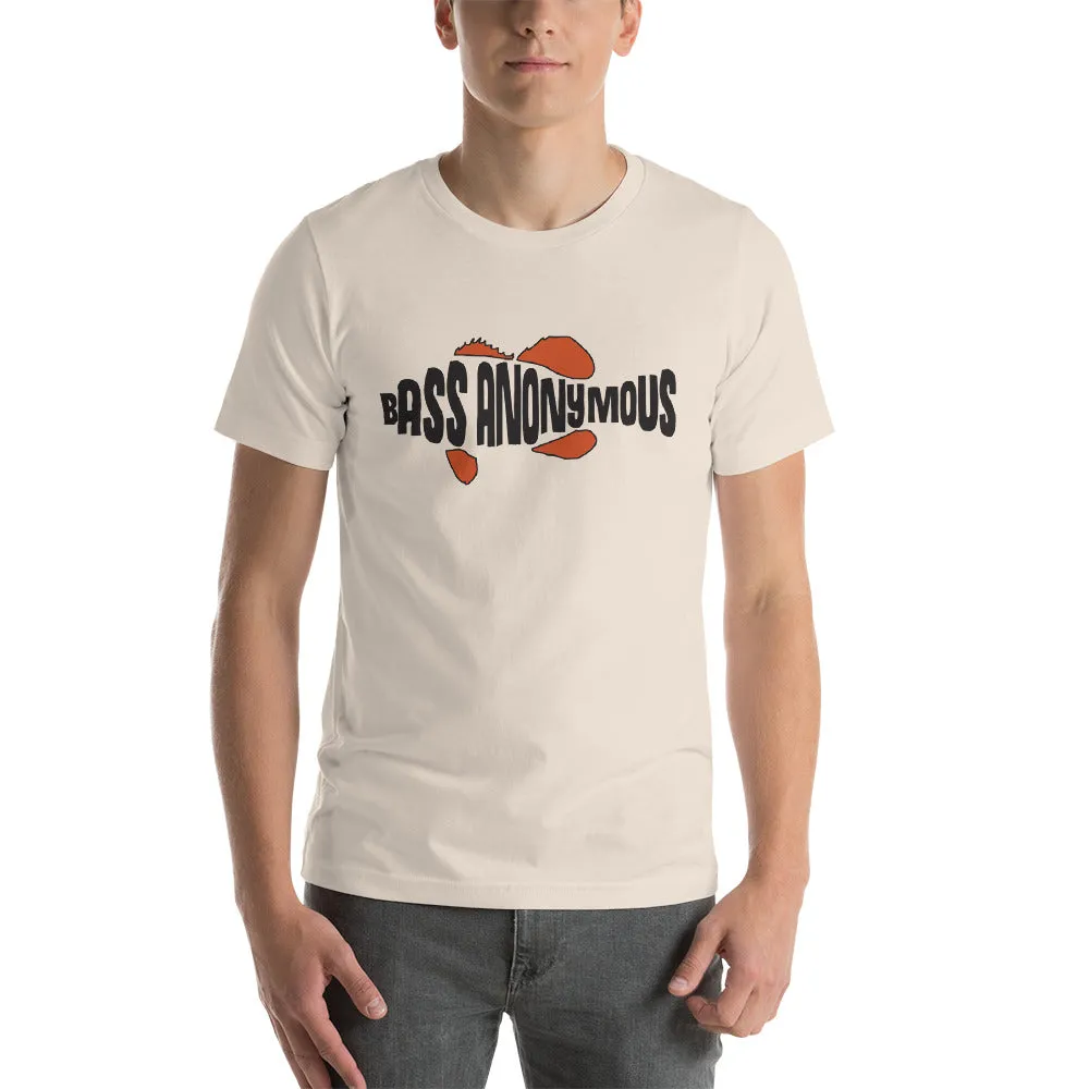 BA Short-Sleeve Unisex T-Shirt With Original Bass Anonymous Swim Logo Black/Red