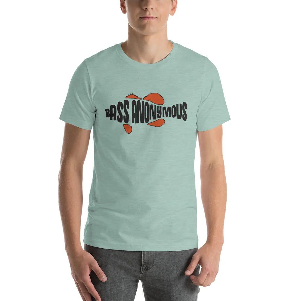BA Short-Sleeve Unisex T-Shirt With Original Bass Anonymous Swim Logo Black/Red