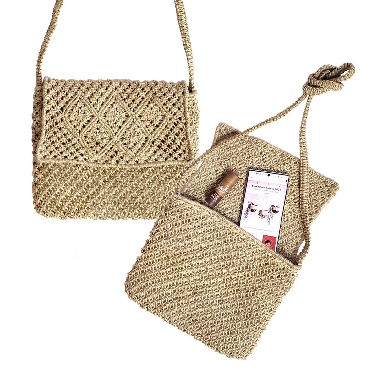 Bari Hand-braided Jute Macrame Bag