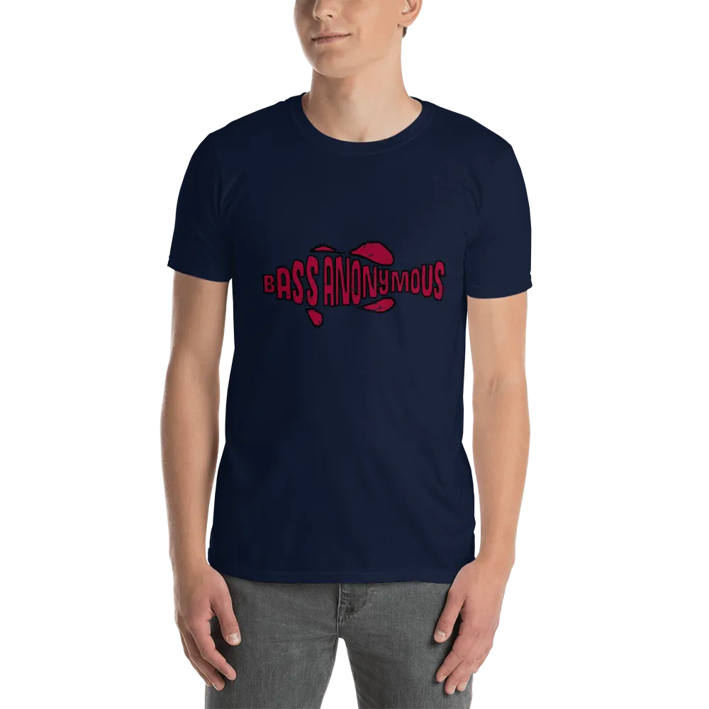 Bass Anonymous Grunge Swim Logo Black/Red Short-Sleeve T-Shirt