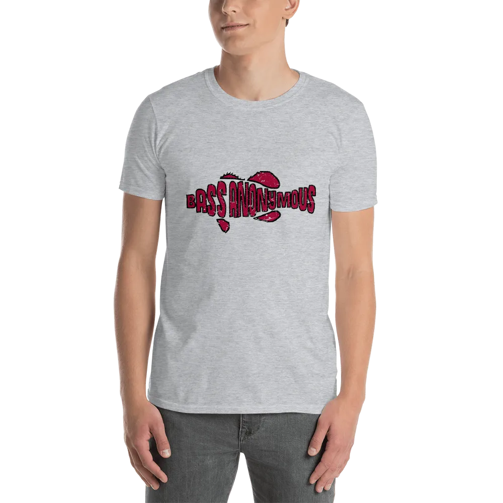 Bass Anonymous Grunge Swim Logo Black/Red Short-Sleeve T-Shirt