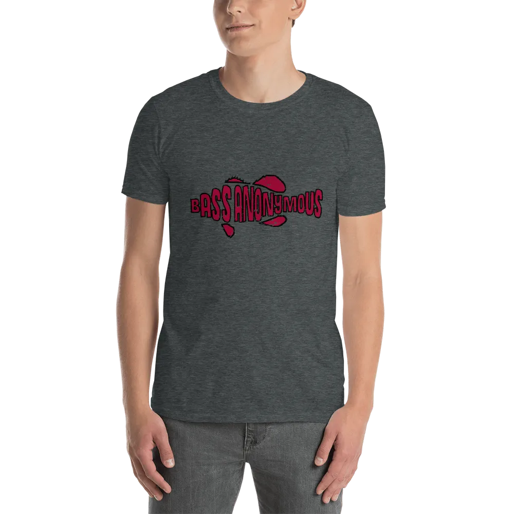 Bass Anonymous Grunge Swim Logo Black/Red Short-Sleeve T-Shirt