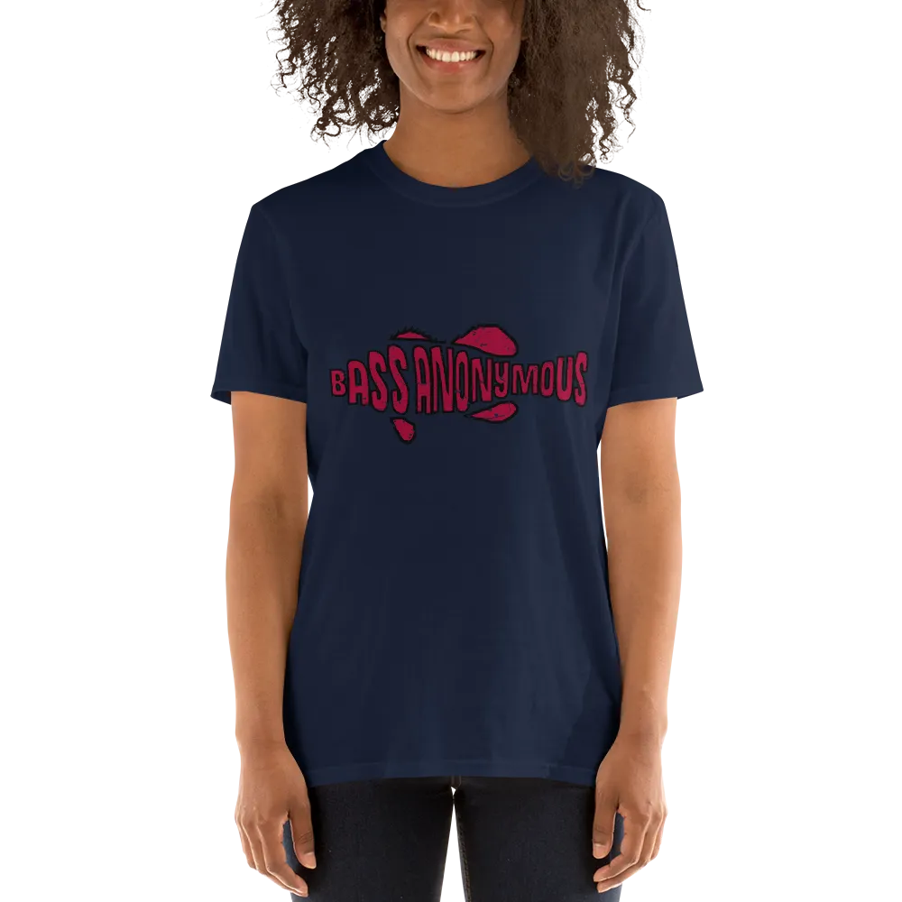 Bass Anonymous Grunge Swim Logo Black/Red Short-Sleeve T-Shirt