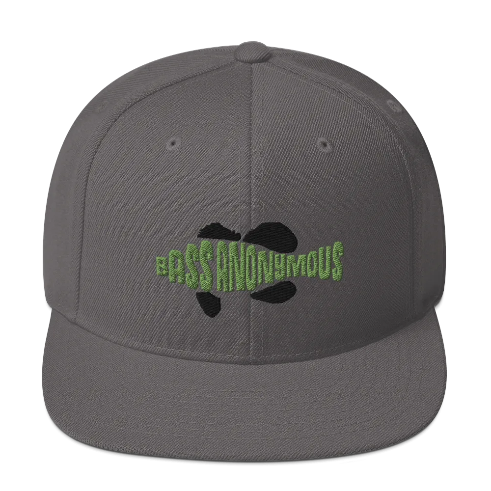 Bass Anonymous Snapback Hat Swim Logo Kiwi/Black