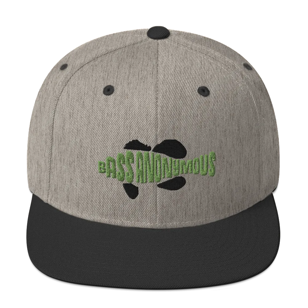 Bass Anonymous Snapback Hat Swim Logo Kiwi/Black