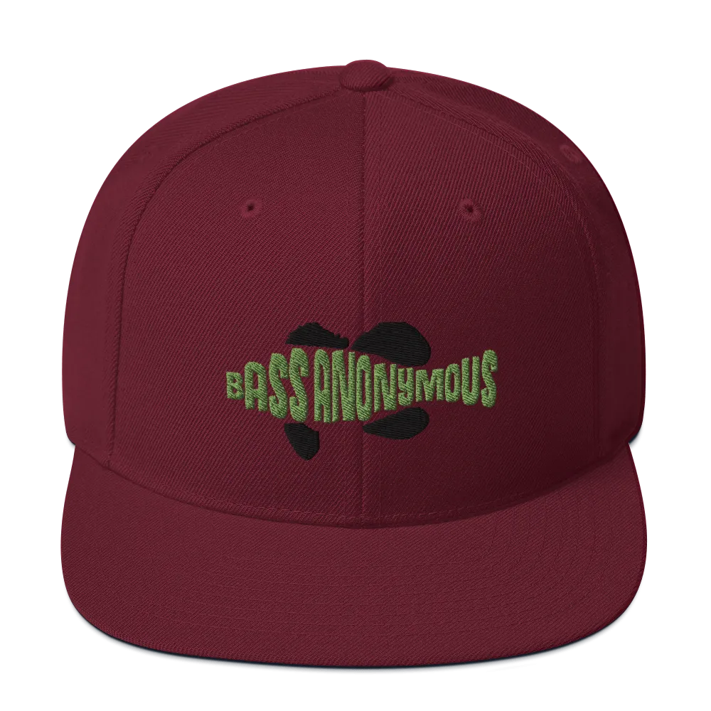 Bass Anonymous Snapback Hat Swim Logo Kiwi/Black