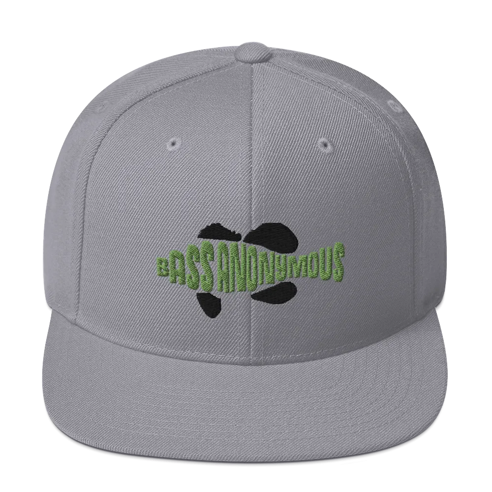 Bass Anonymous Snapback Hat Swim Logo Kiwi/Black