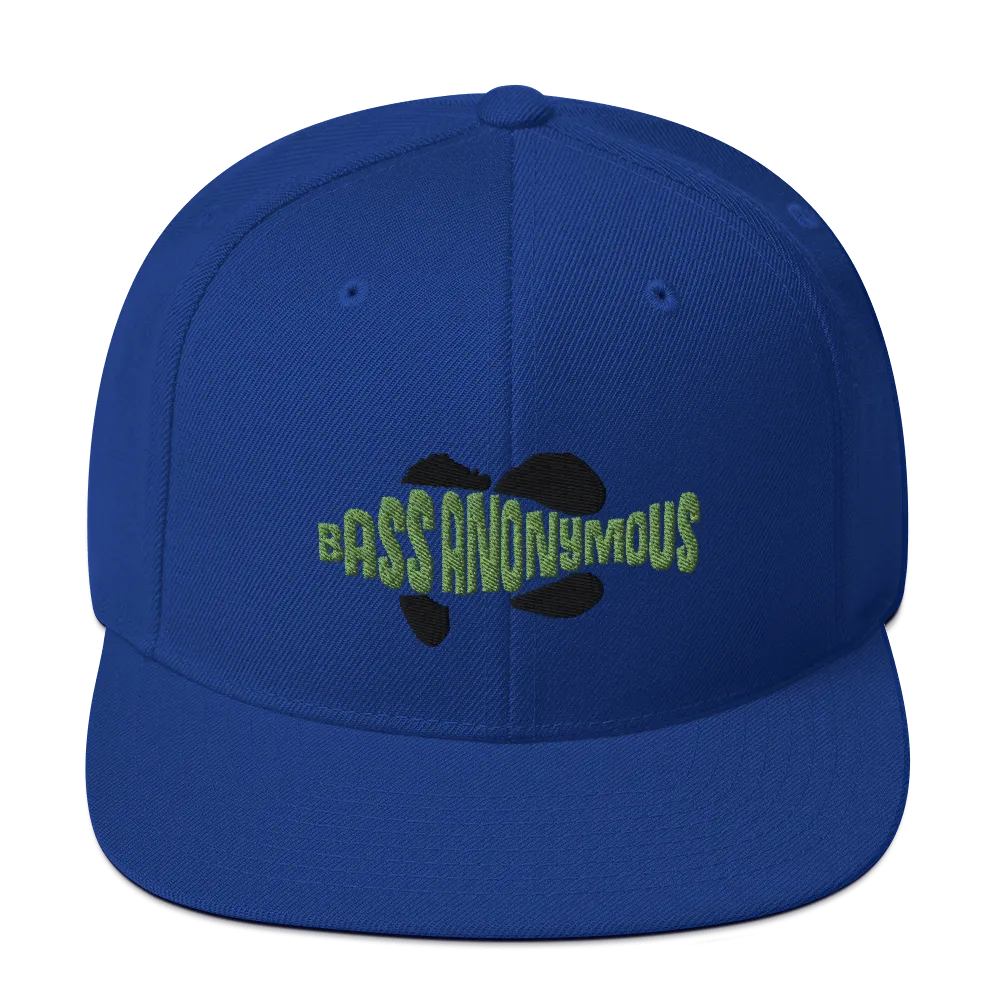 Bass Anonymous Snapback Hat Swim Logo Kiwi/Black