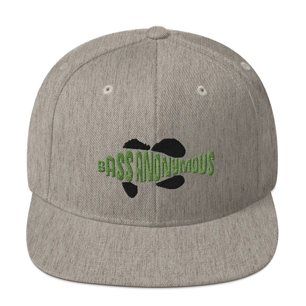 Bass Anonymous Snapback Hat Swim Logo Kiwi/Black