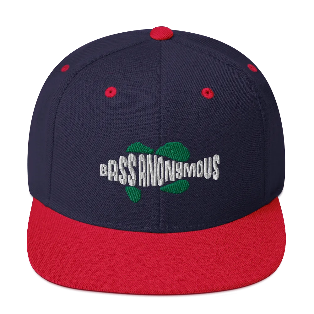 Bass Anonymous Snapback Hat Swim Logo White/Green