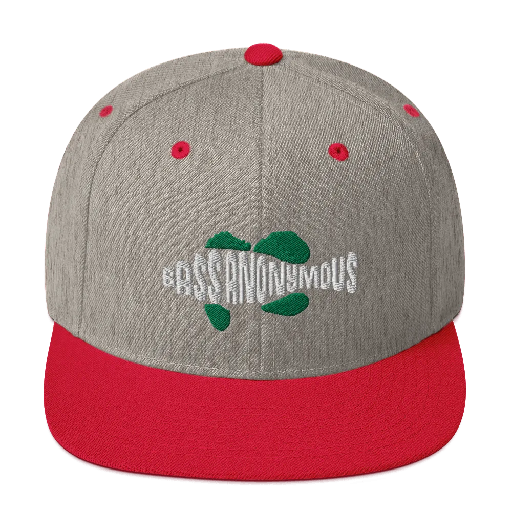 Bass Anonymous Snapback Hat Swim Logo White/Green