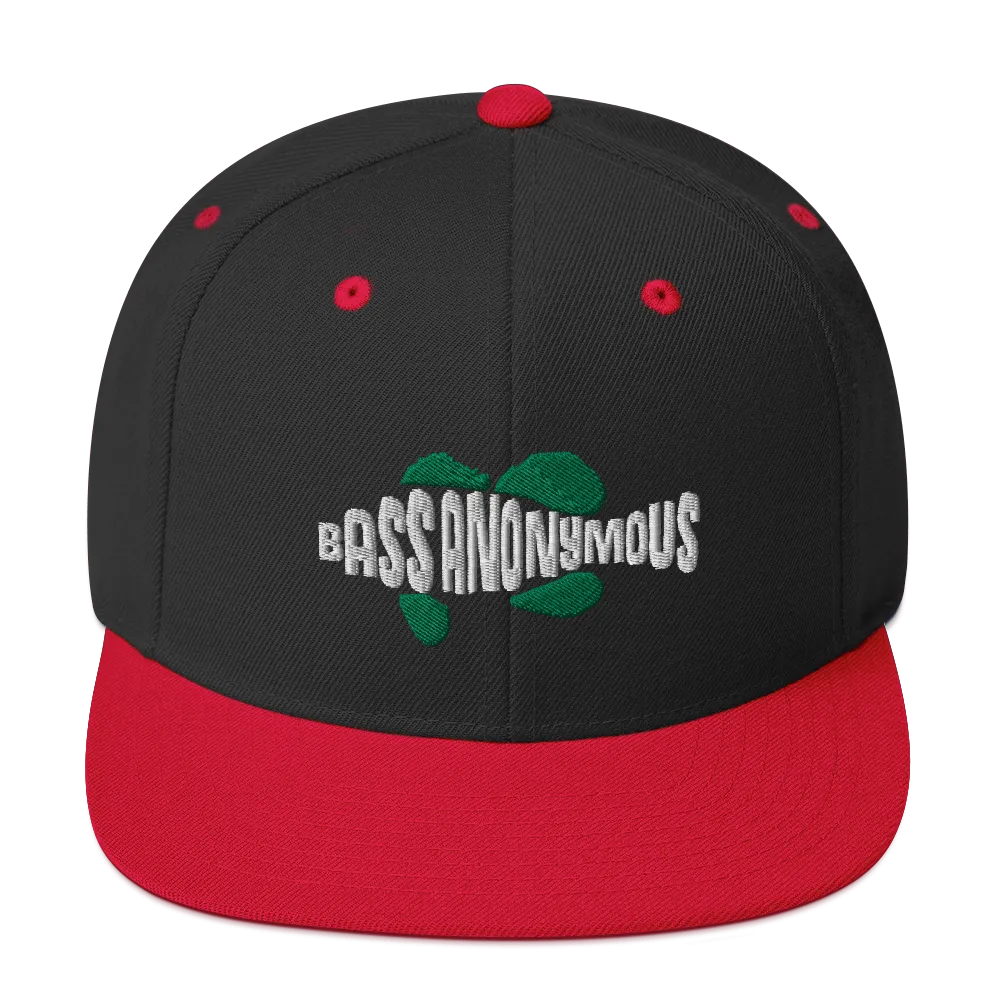 Bass Anonymous Snapback Hat Swim Logo White/Green