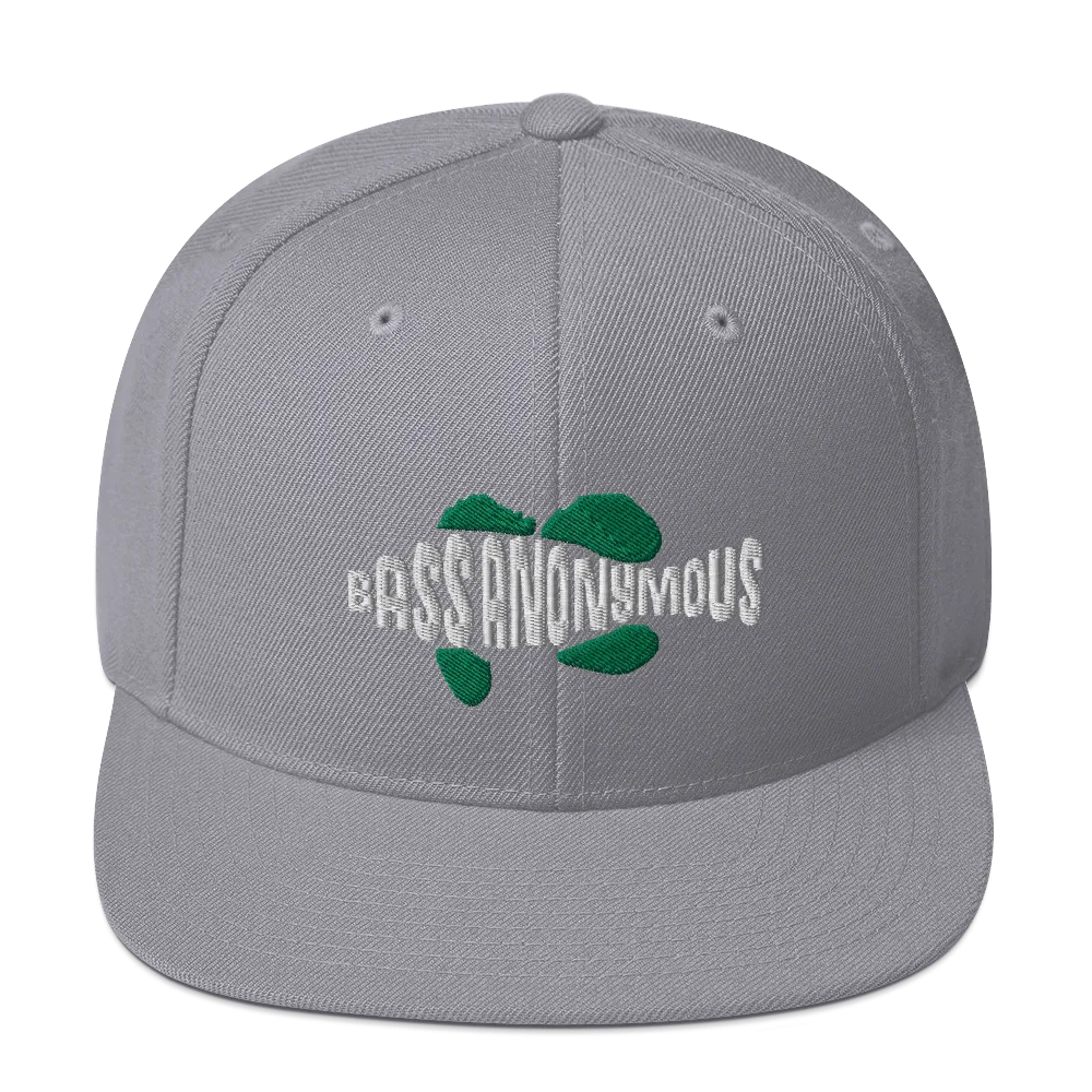 Bass Anonymous Snapback Hat Swim Logo White/Green