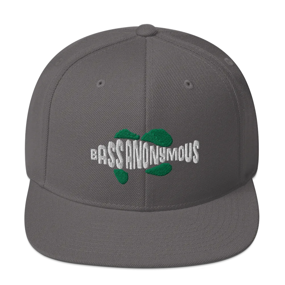 Bass Anonymous Snapback Hat Swim Logo White/Green
