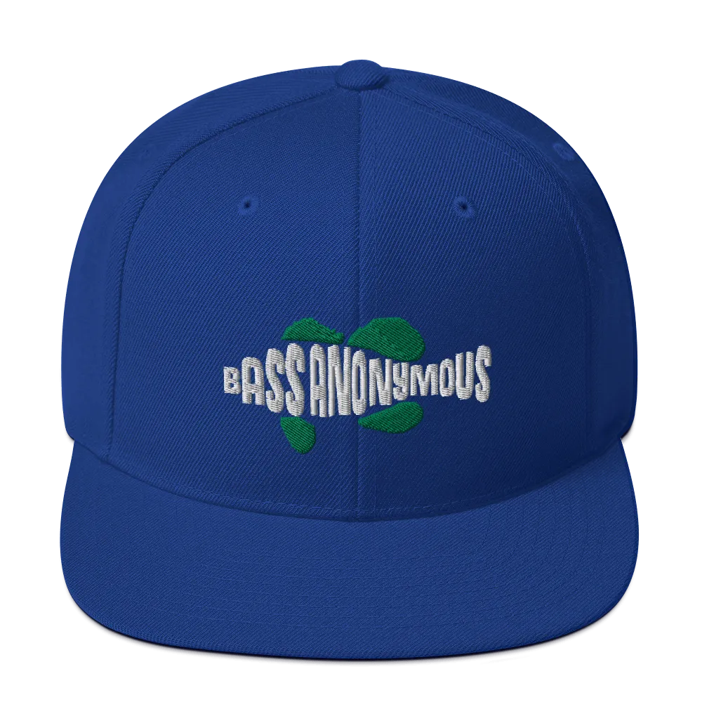 Bass Anonymous Snapback Hat Swim Logo White/Green