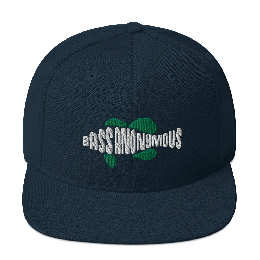 Bass Anonymous Snapback Hat Swim Logo White/Green