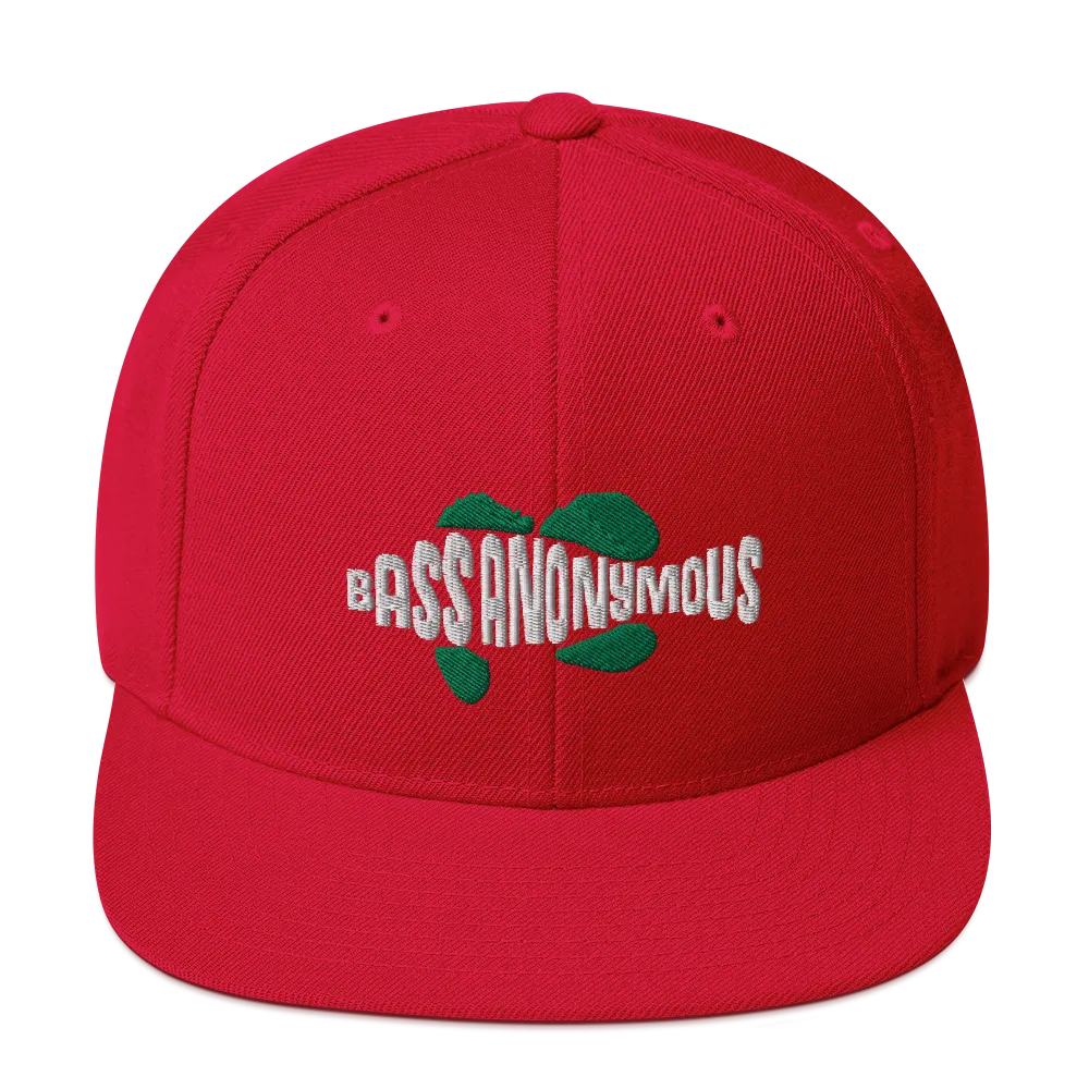 Bass Anonymous Snapback Hat Swim Logo White/Green