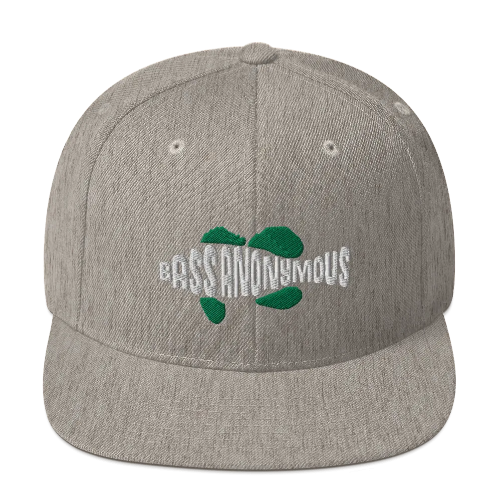 Bass Anonymous Snapback Hat Swim Logo White/Green