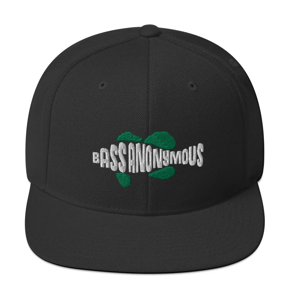 Bass Anonymous Snapback Hat Swim Logo White/Green