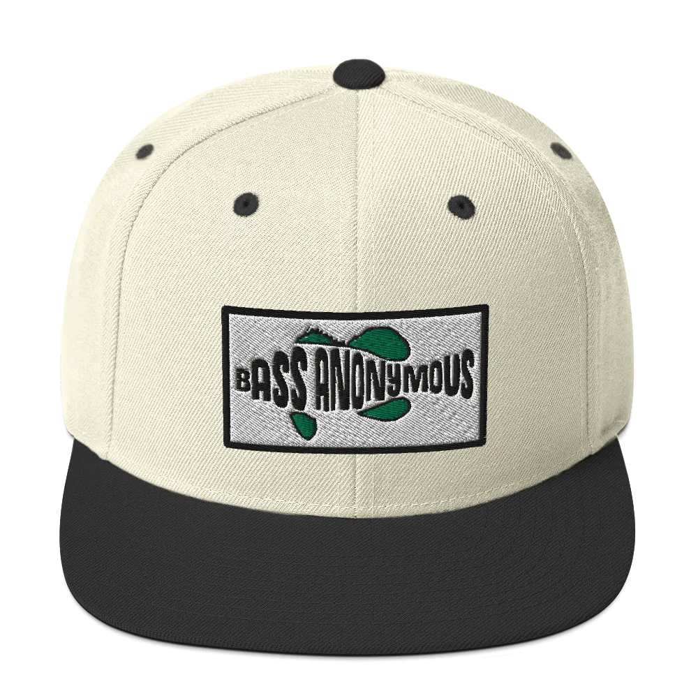 Bass Anonymous Snapback Hat SwimLogo Patch