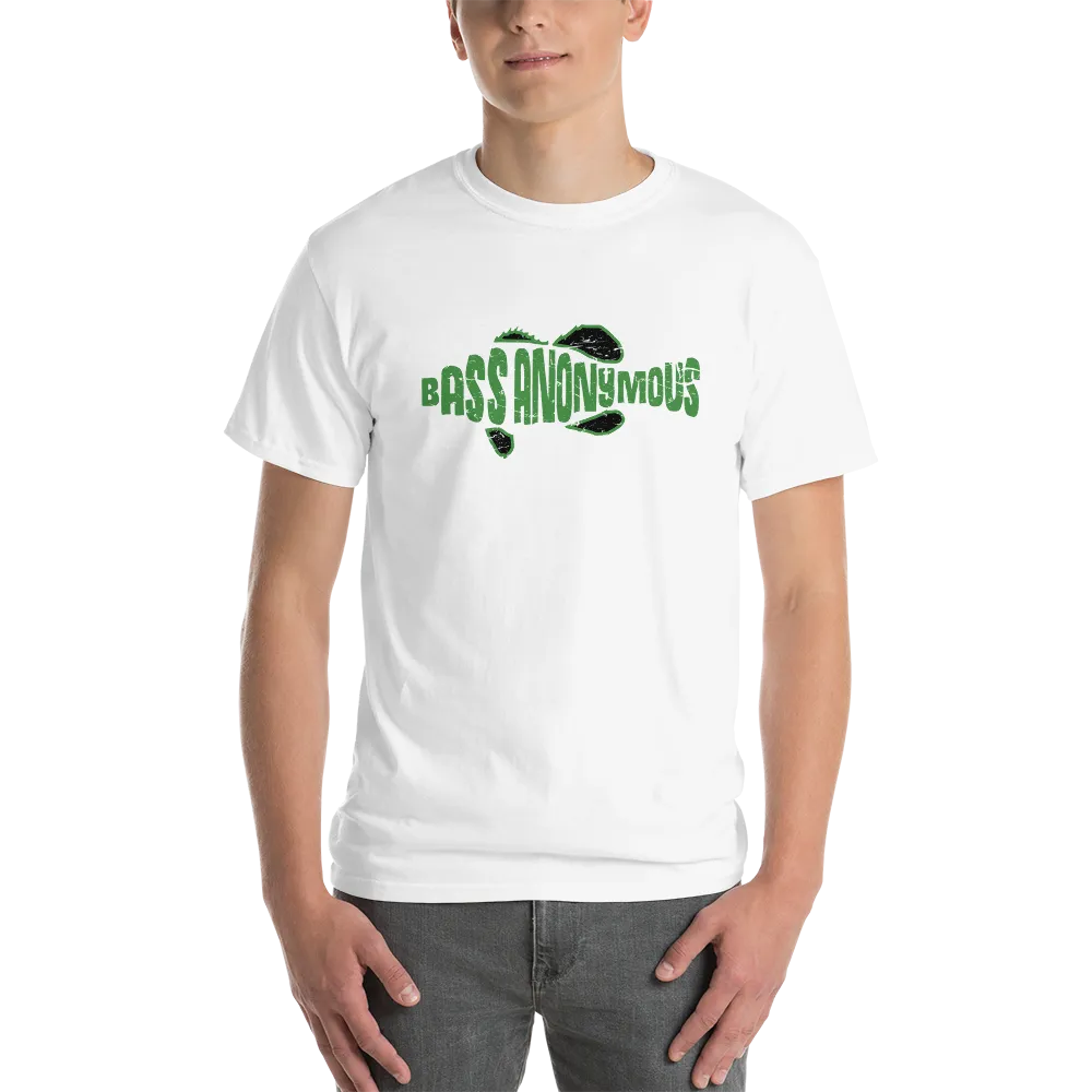 BassAnonymous Short Sleeve T-Shirt Green/Black Fins Grunge Style