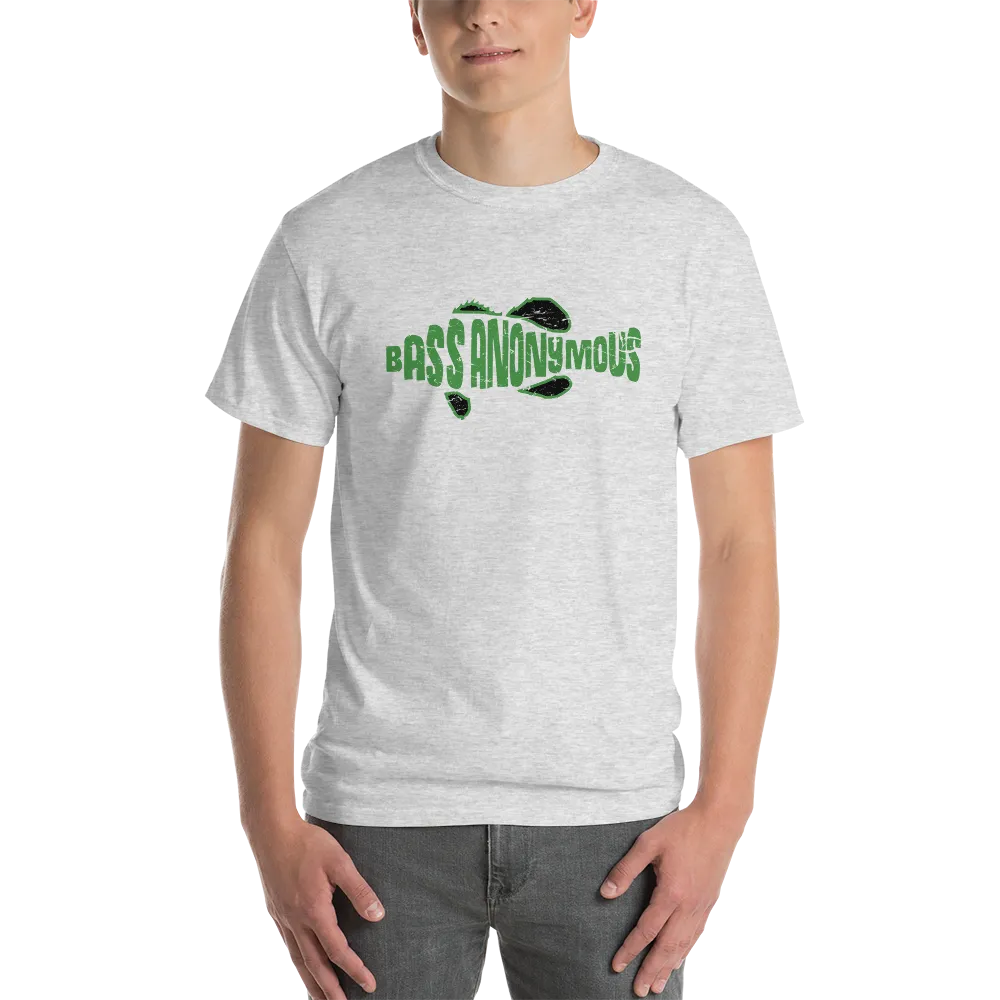 BassAnonymous Short Sleeve T-Shirt Green/Black Fins Grunge Style