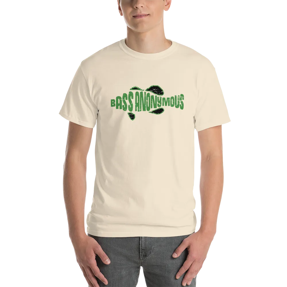 BassAnonymous Short Sleeve T-Shirt Green/Black Fins Grunge Style