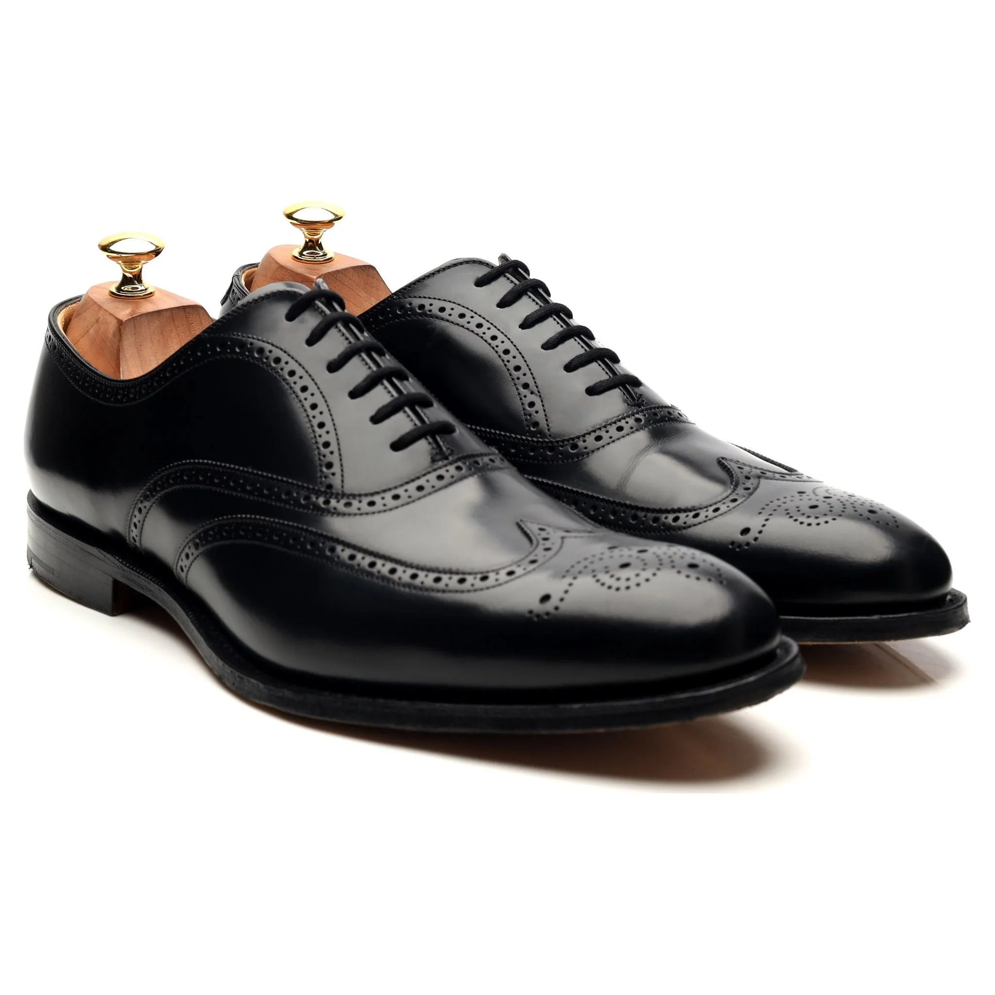 'Berlin' Black Leather Brogues UK 10 F