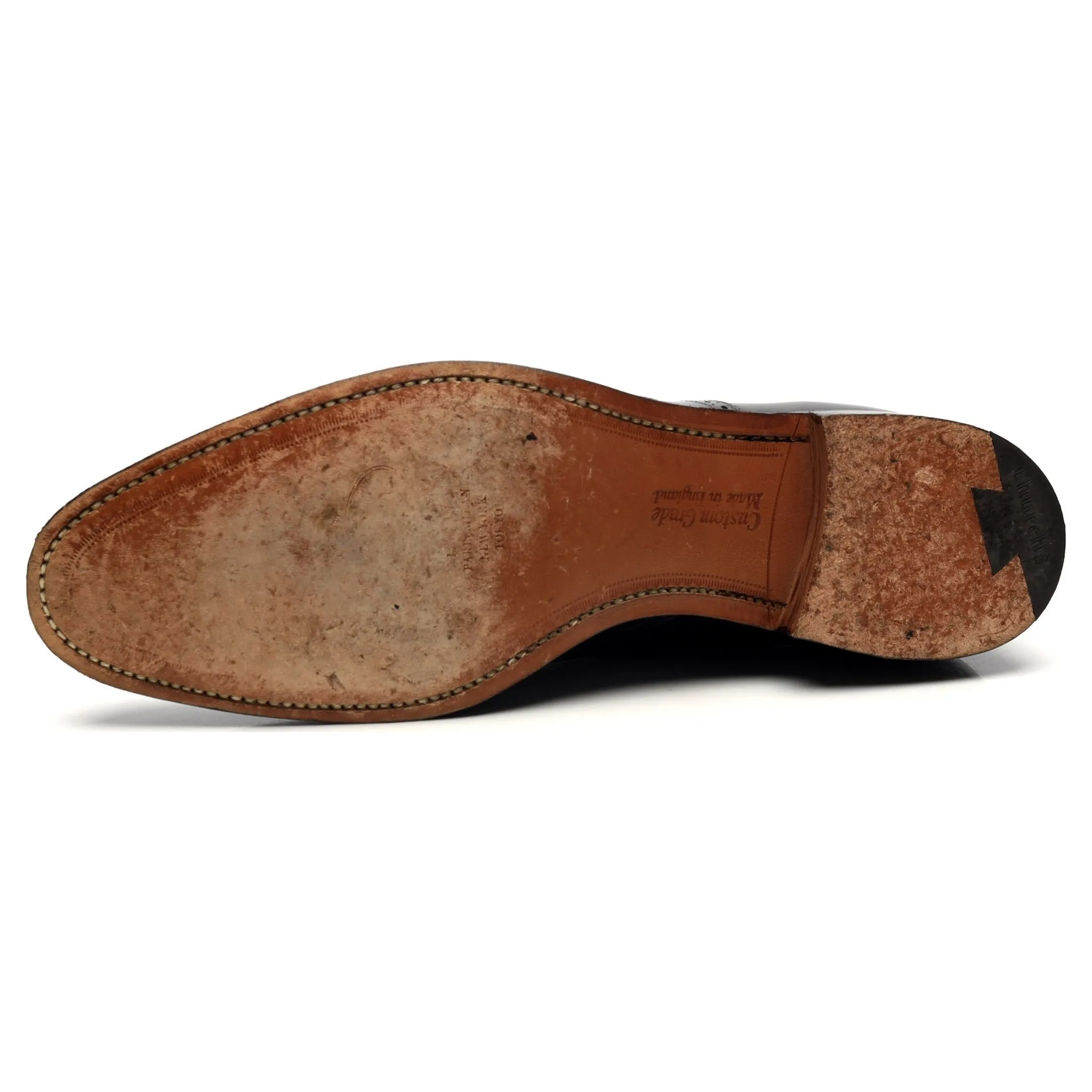'Berlin' Black Leather Brogues UK 10 F