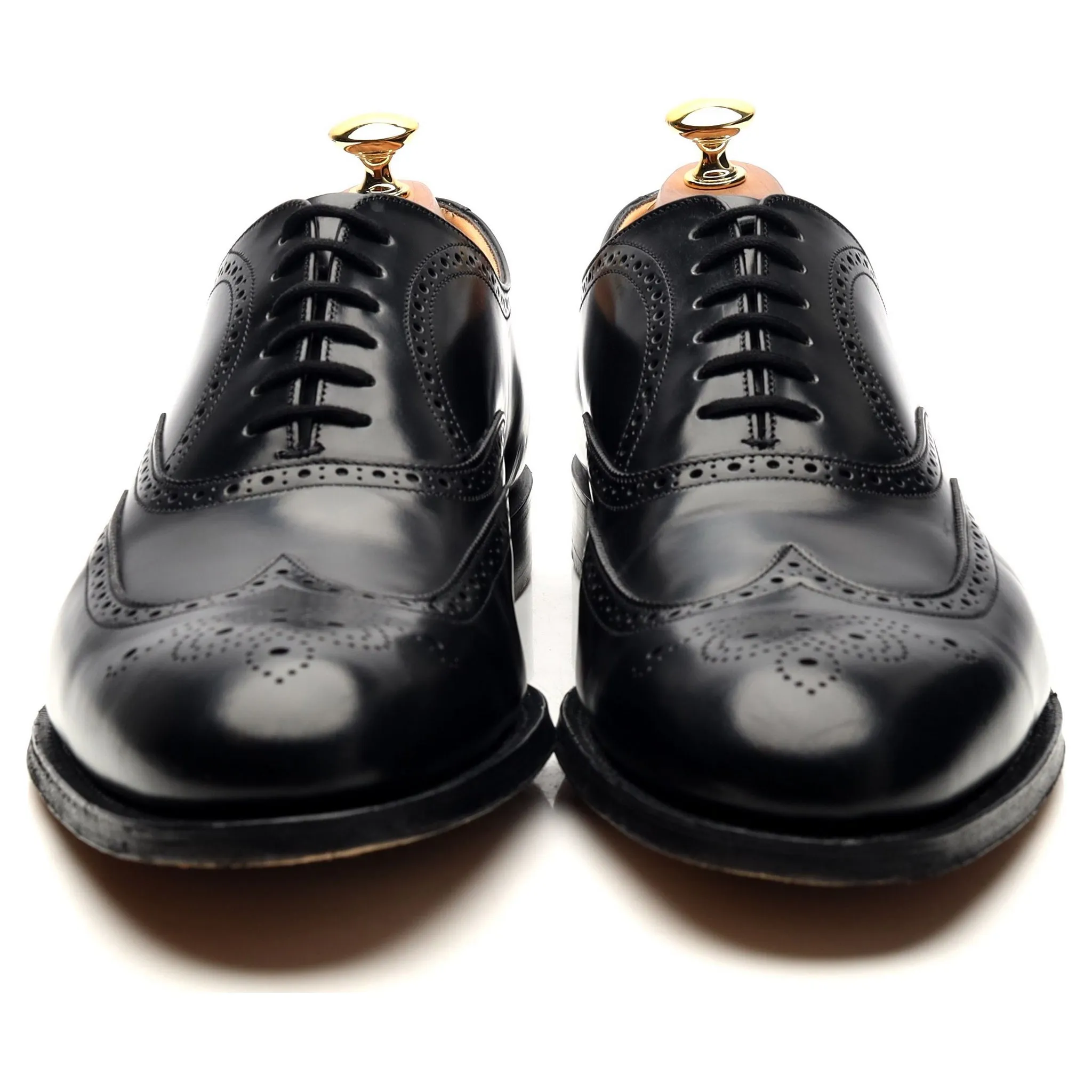 'Berlin' Black Leather Brogues UK 10 F