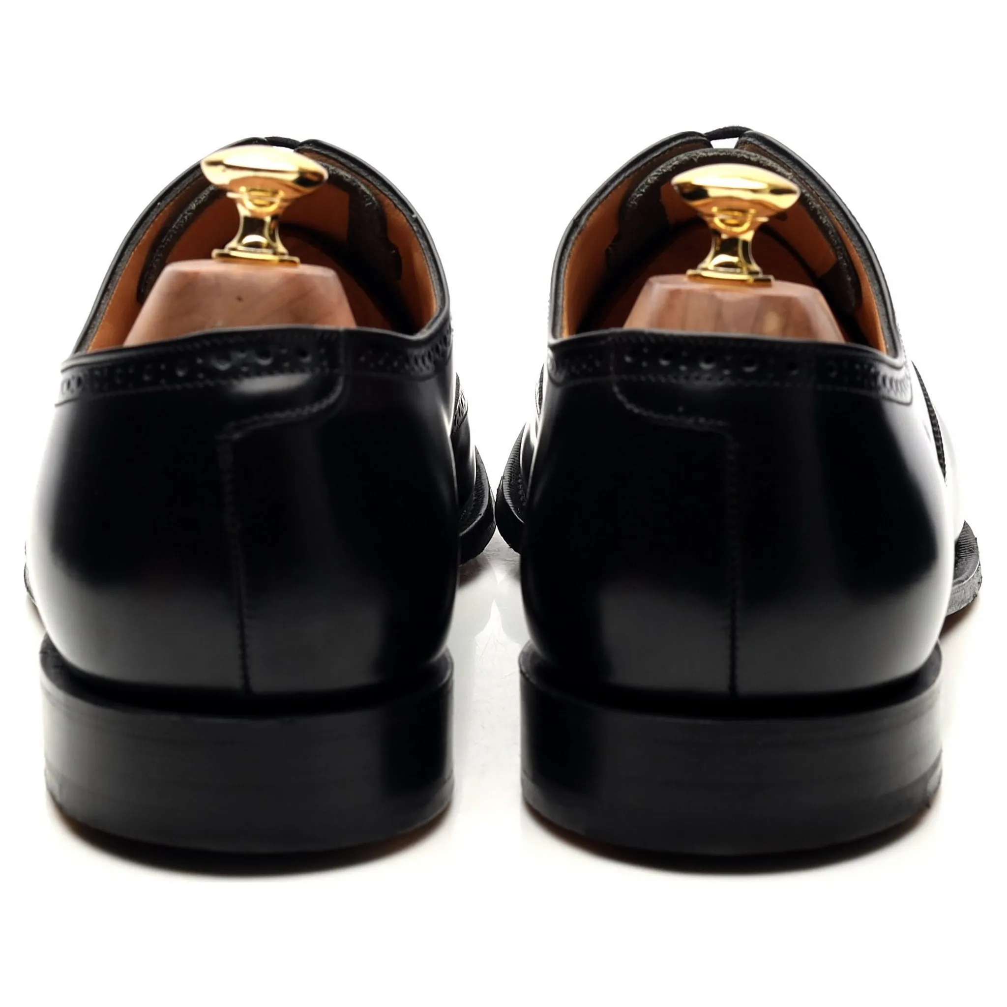 'Berlin' Black Leather Brogues UK 10 F