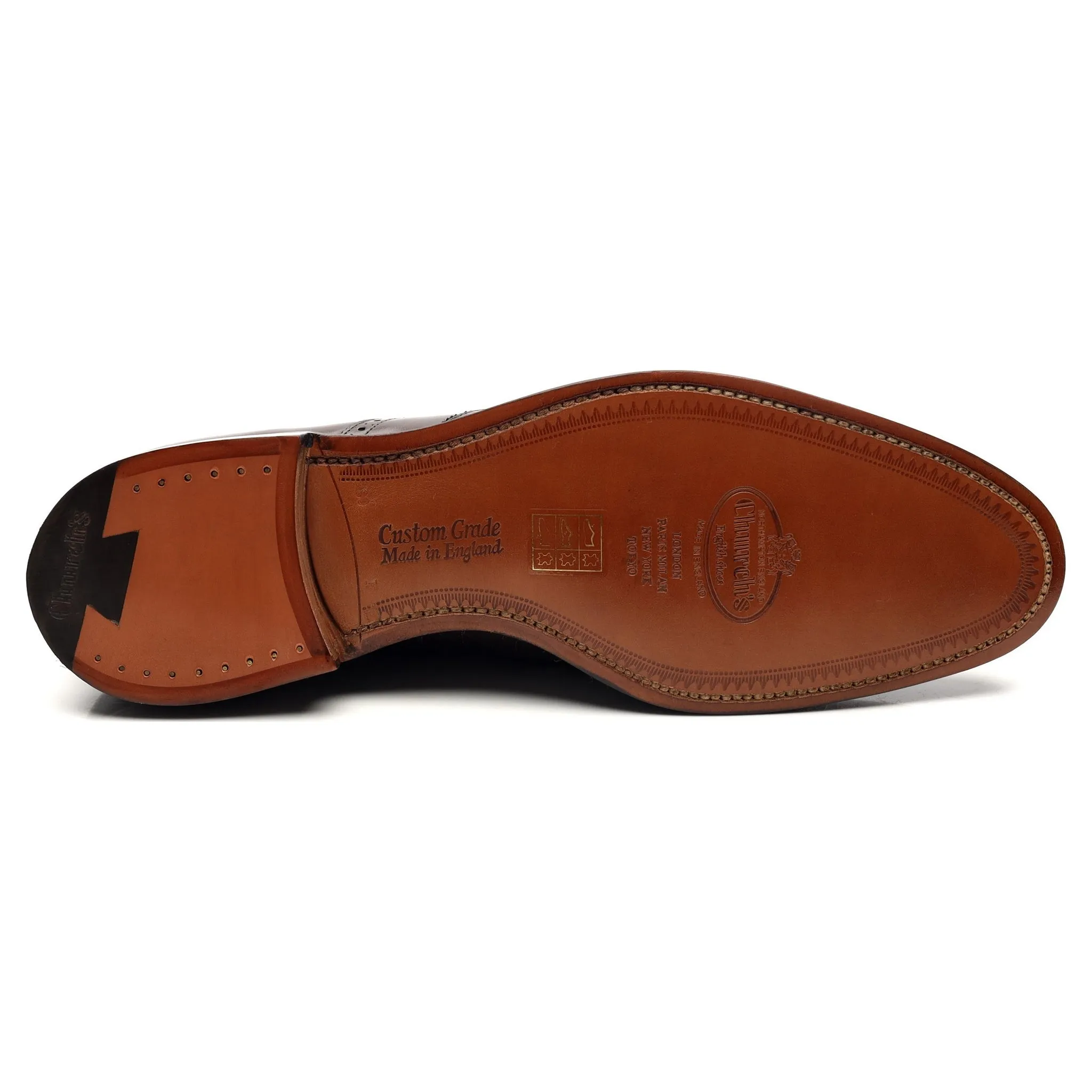 'Berlin' Dark Brown Leather Brogues UK 8 F