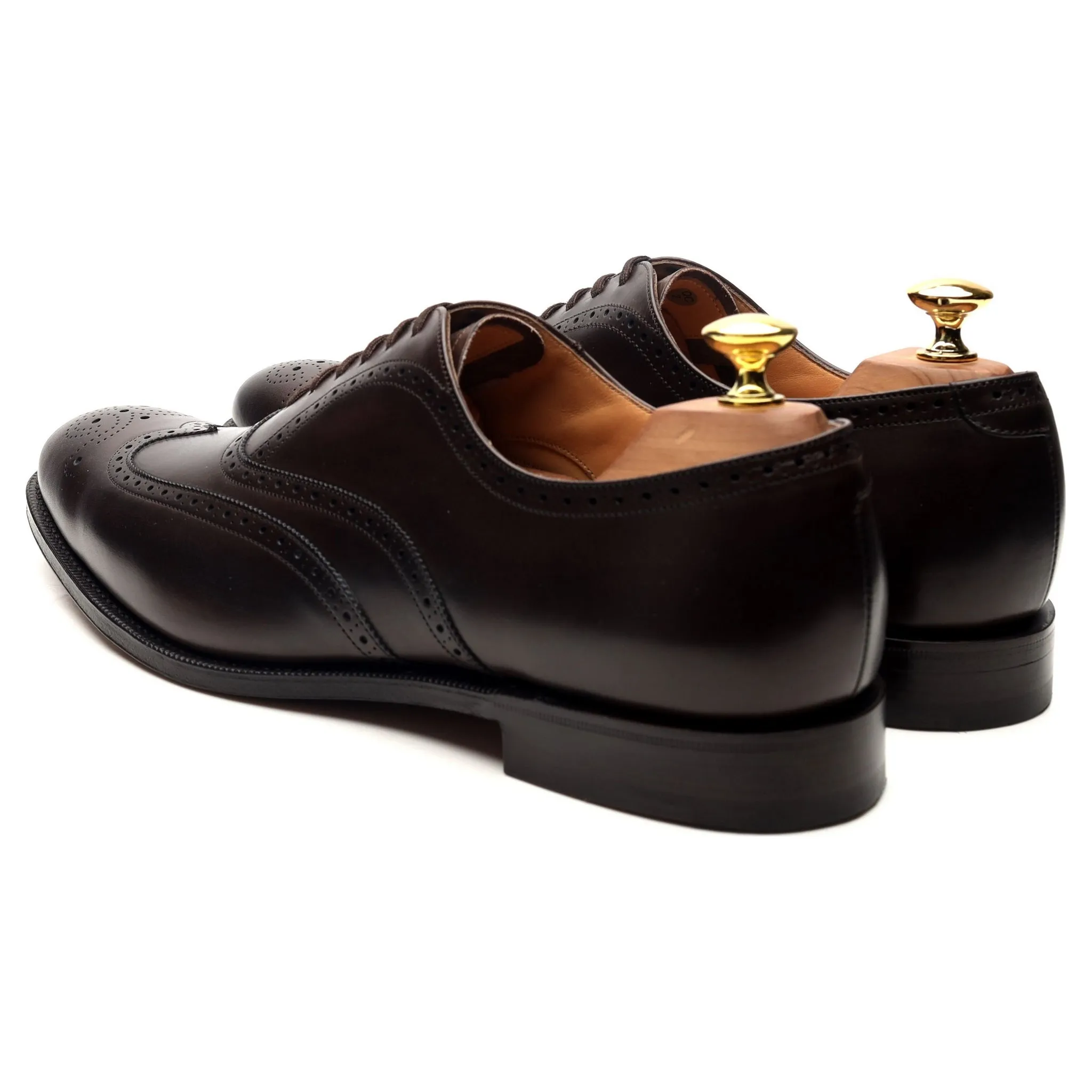 'Berlin' Dark Brown Leather Brogues UK 8 F