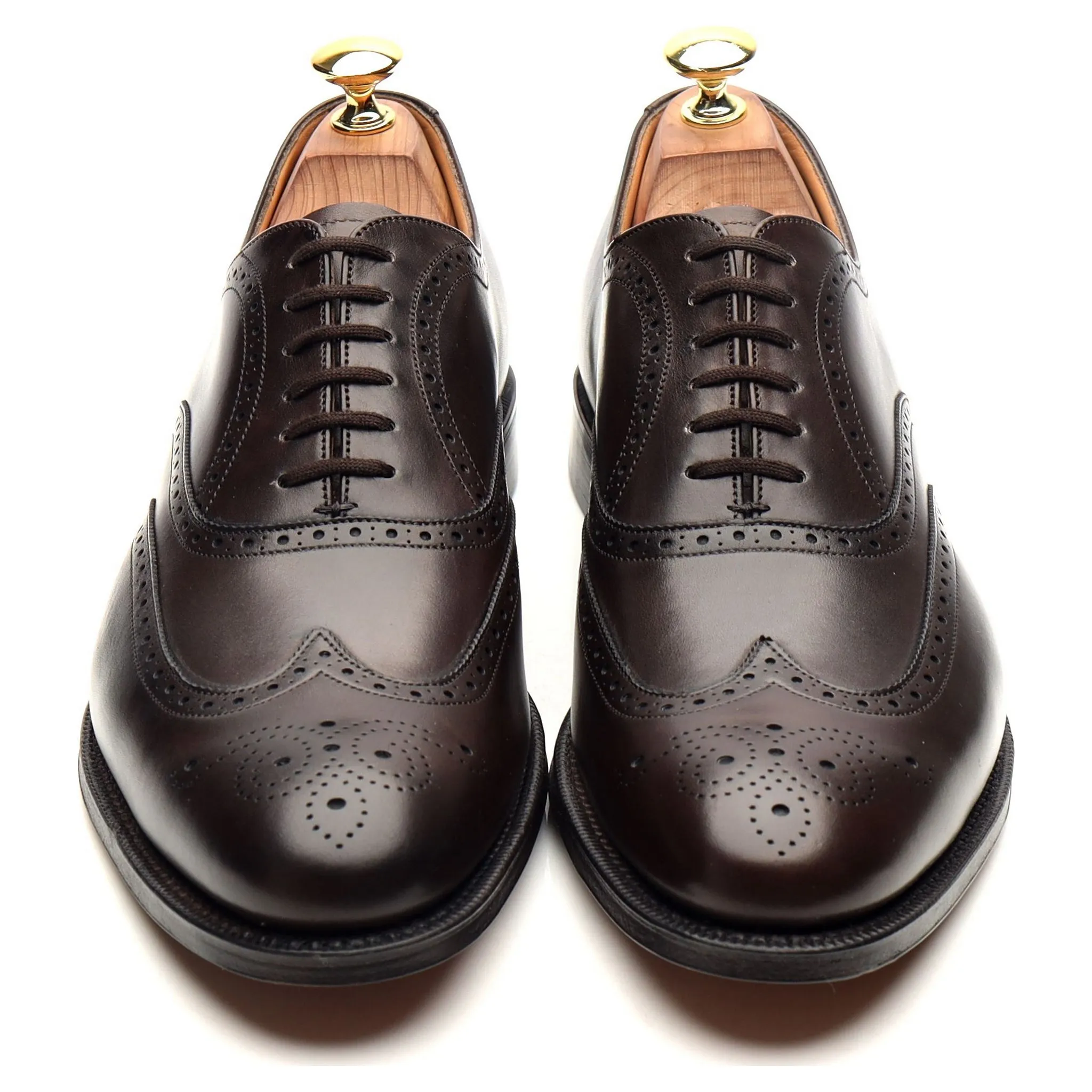 'Berlin' Dark Brown Leather Brogues UK 8 F