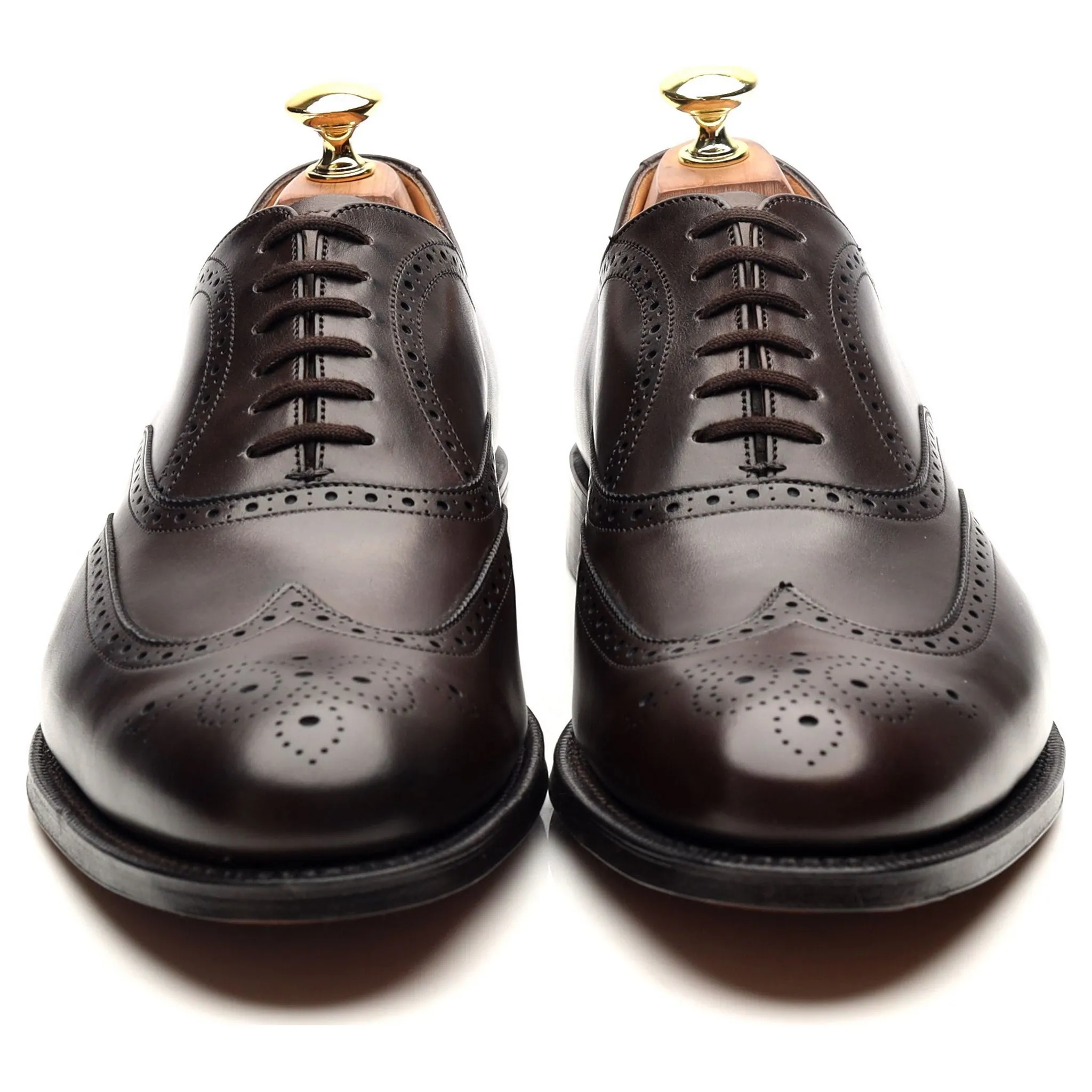 'Berlin' Dark Brown Leather Brogues UK 8 F