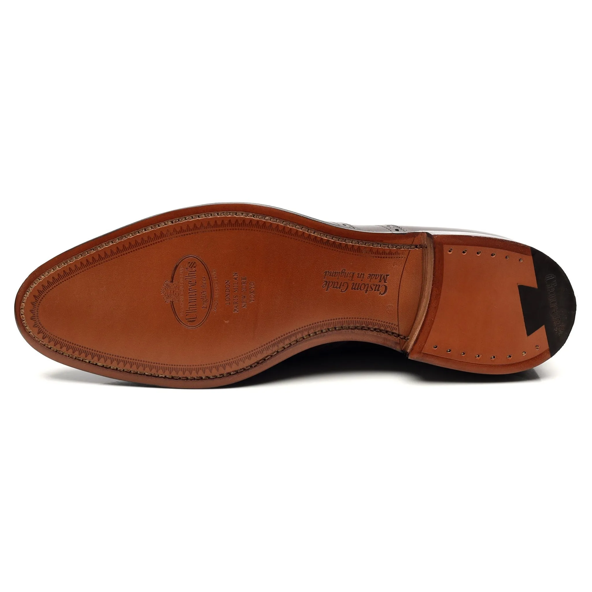 'Berlin' Dark Brown Leather Brogues UK 8 F
