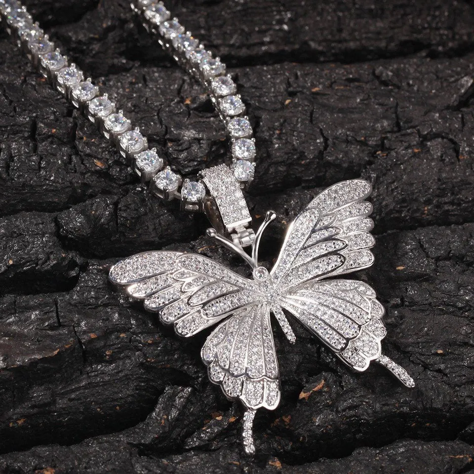 bling butterfly , butterfly  necklace,butterfly necklace and cz butterfly pendant ,Christmas gift, butterfly pendant , butterfly choker