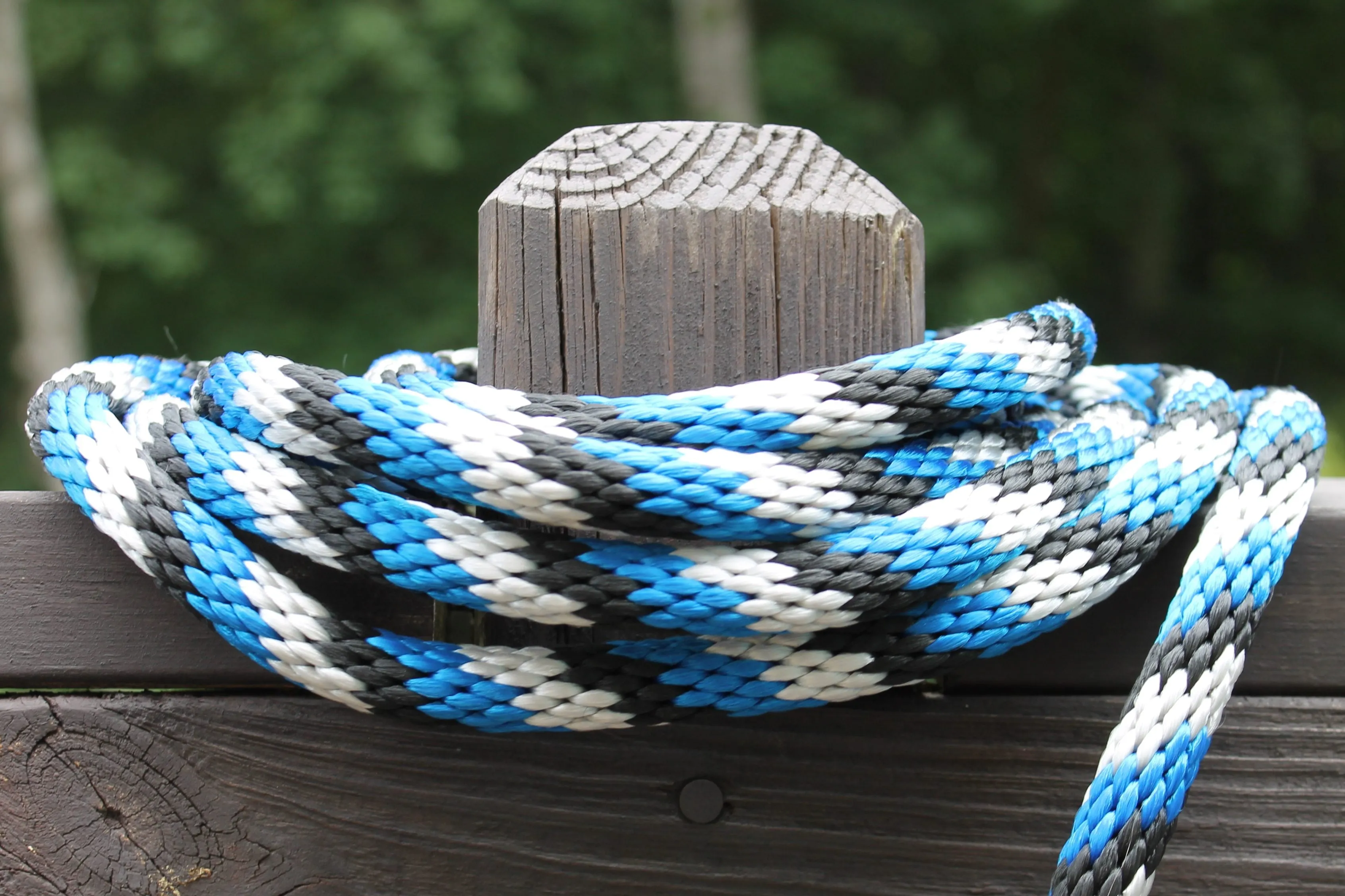 Blue, Black & Silver Solid Braided Multifilament Polypropylene Rope