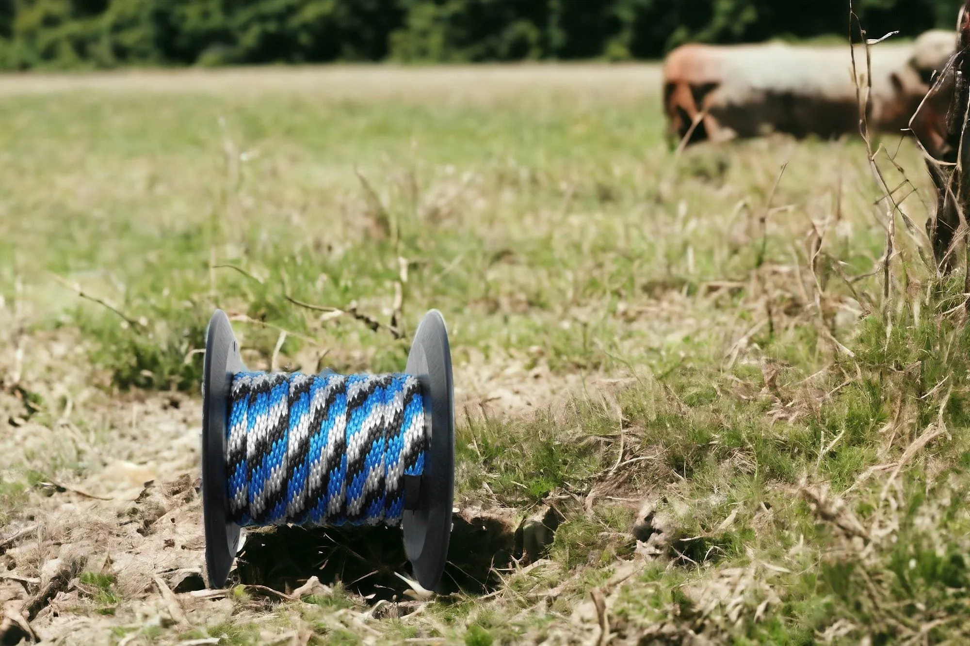 Blue, Black & Silver Solid Braided Multifilament Polypropylene Rope