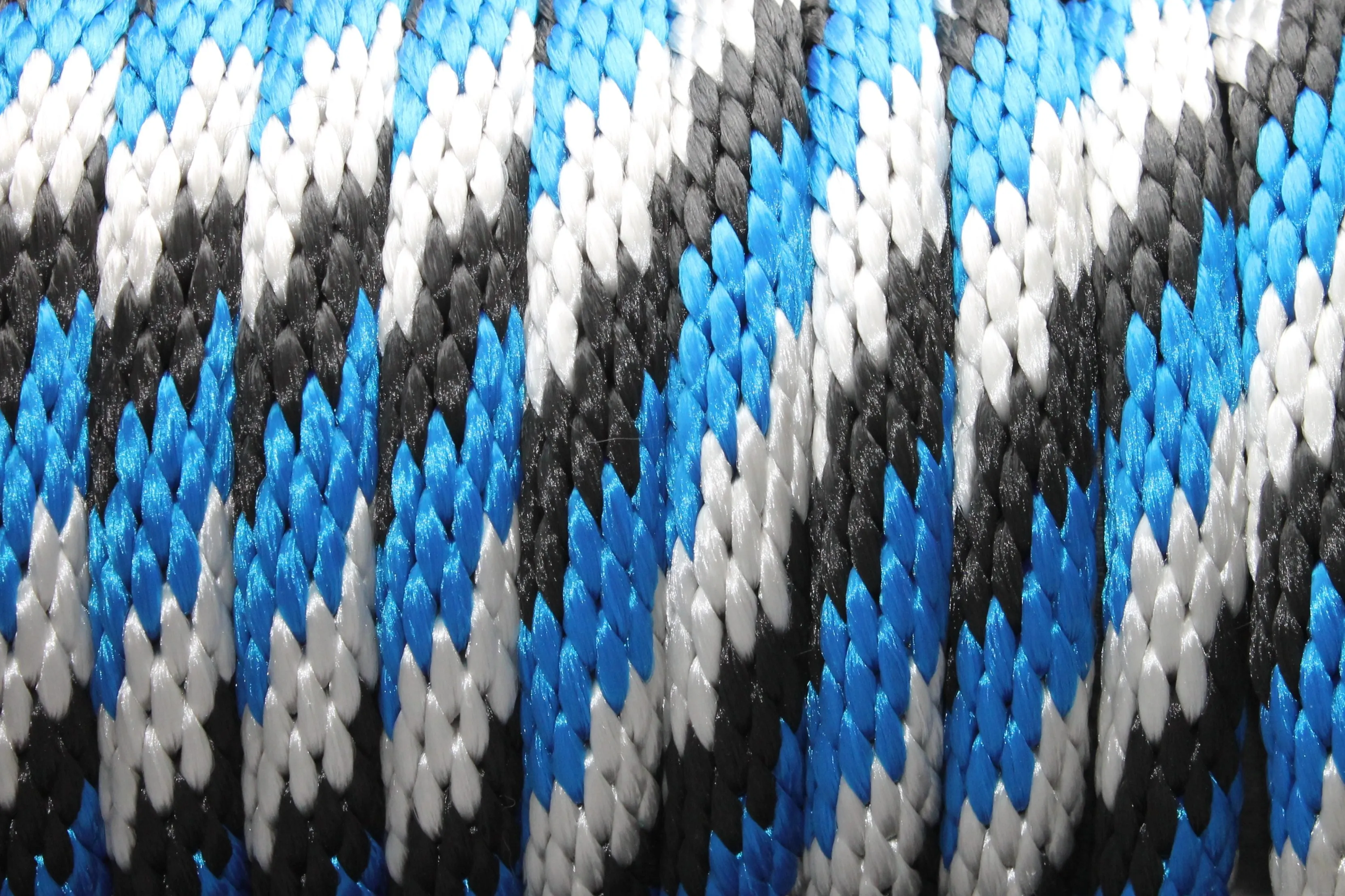 Blue, Black & Silver Solid Braided Multifilament Polypropylene Rope