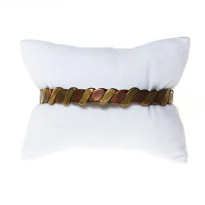 Braided Copper and Brass Cuff Bracelet