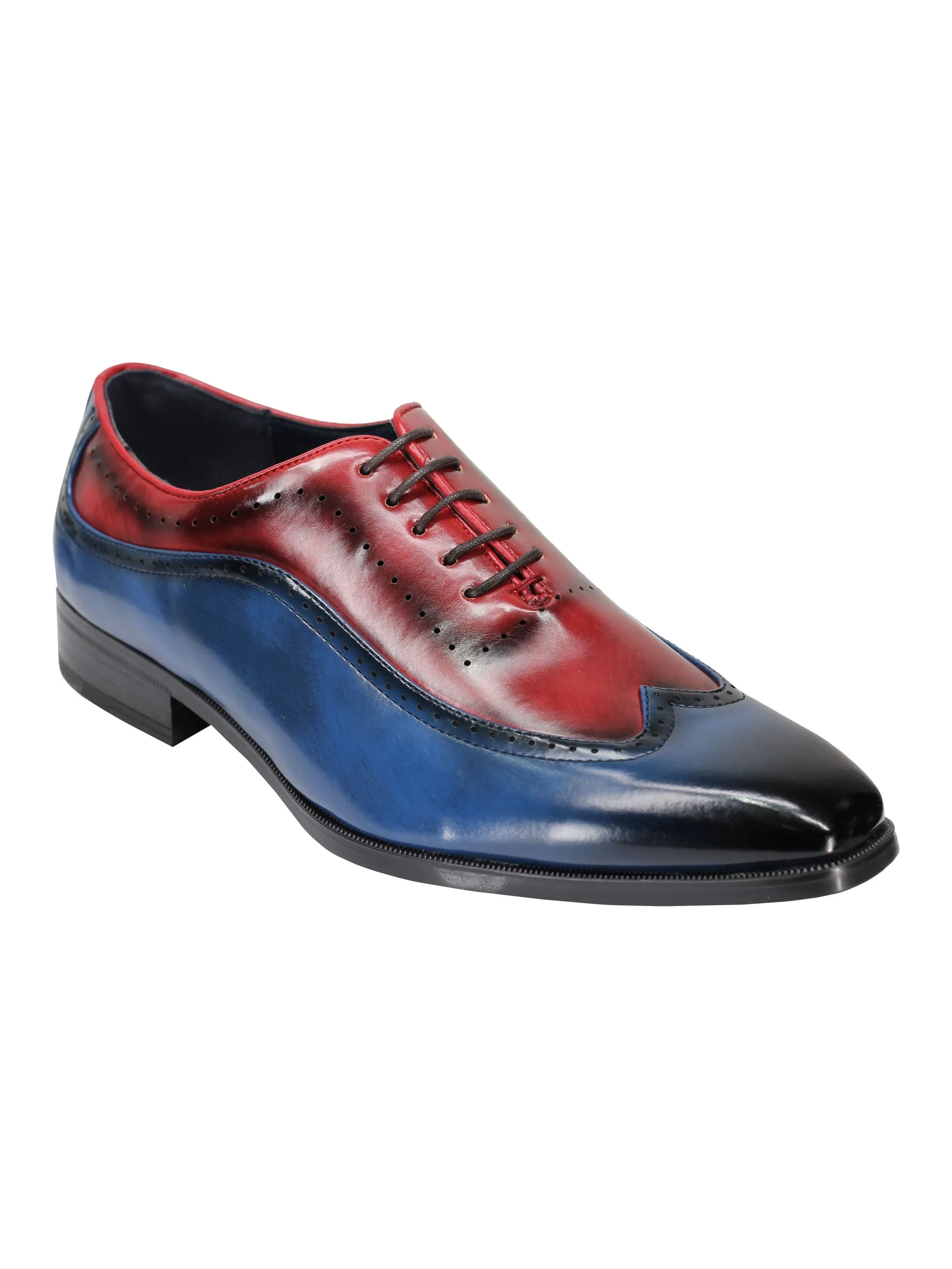 Brogue 2 Tone Faux Leather Lace-Up Shoes