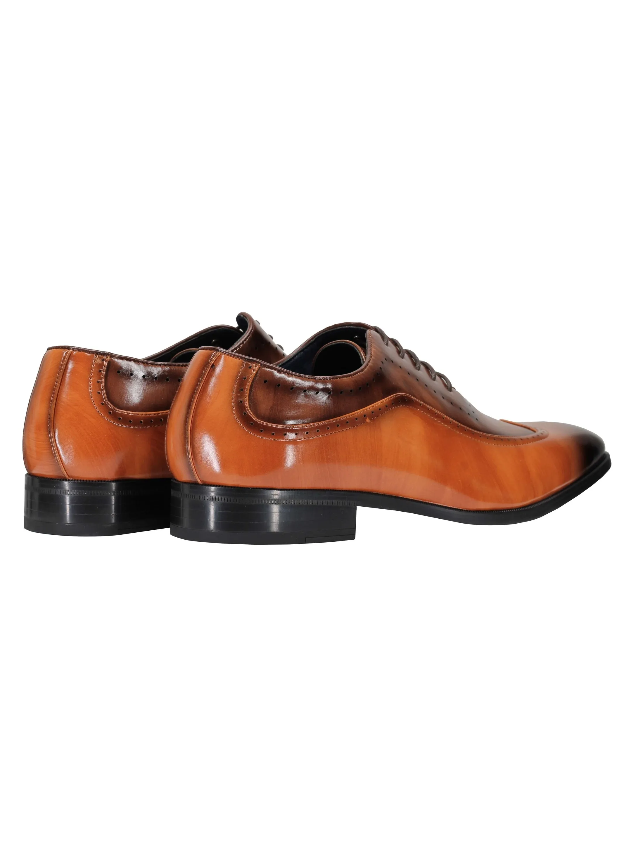 Brogue 2 Tone Faux Leather Lace-Up Shoes