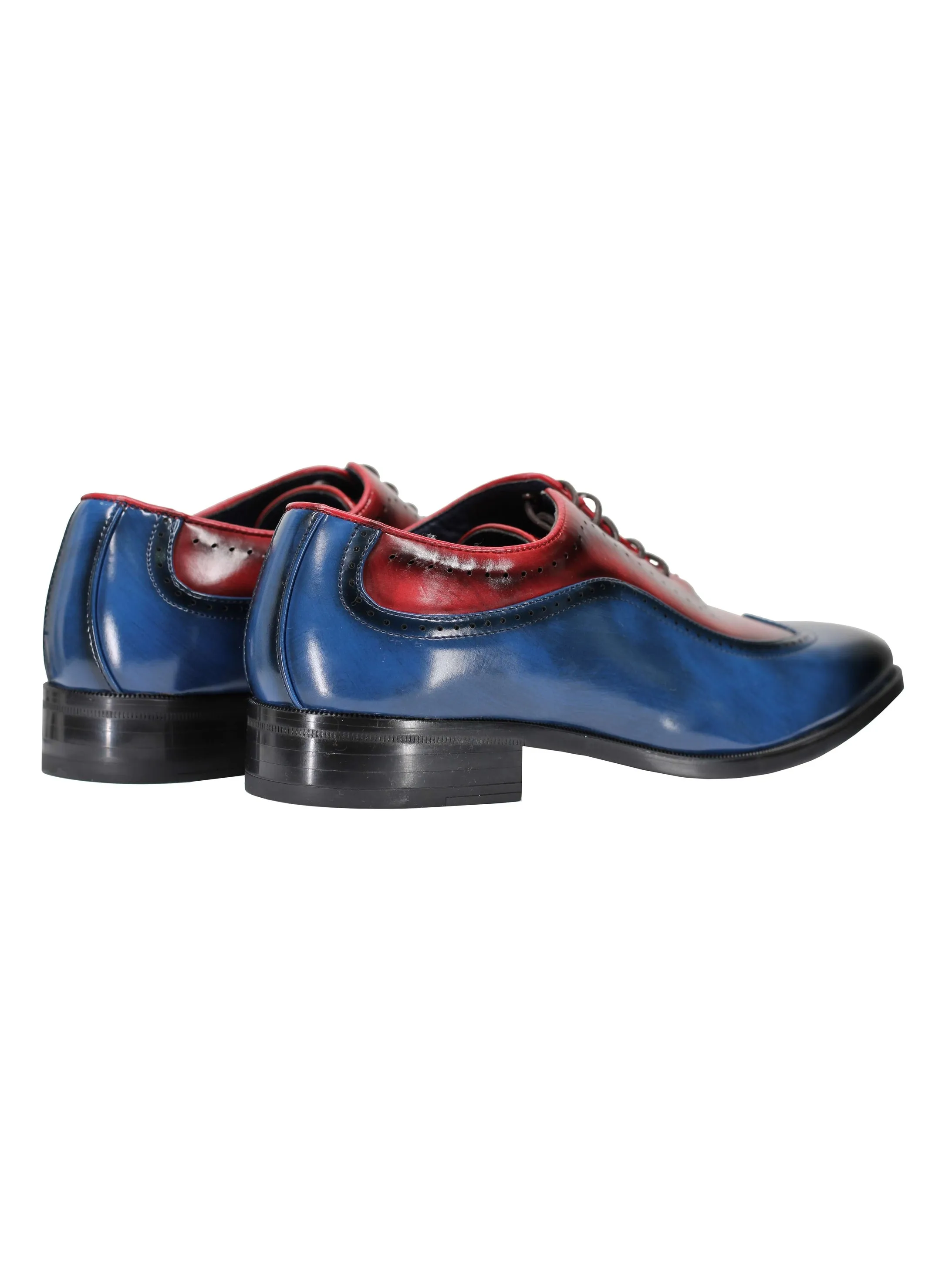 Brogue 2 Tone Faux Leather Lace-Up Shoes