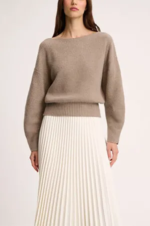 CAIMAN BEIGE LUREX PULLOVER