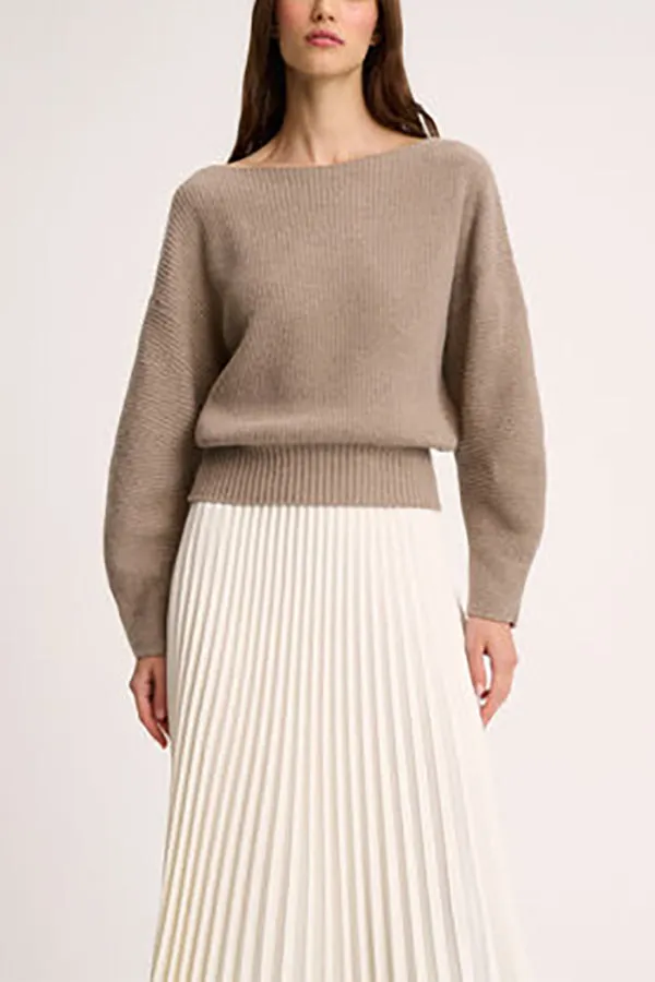 CAIMAN BEIGE LUREX PULLOVER