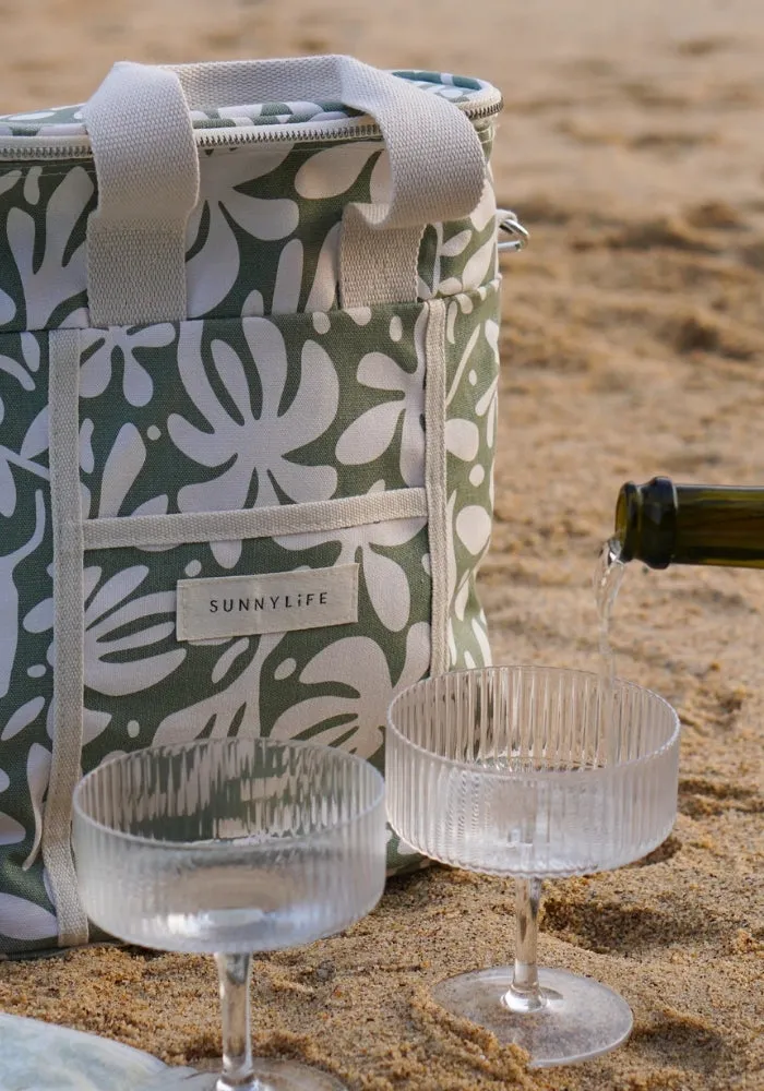 Canvas Drinks Cooler Bag The Vacay Olive