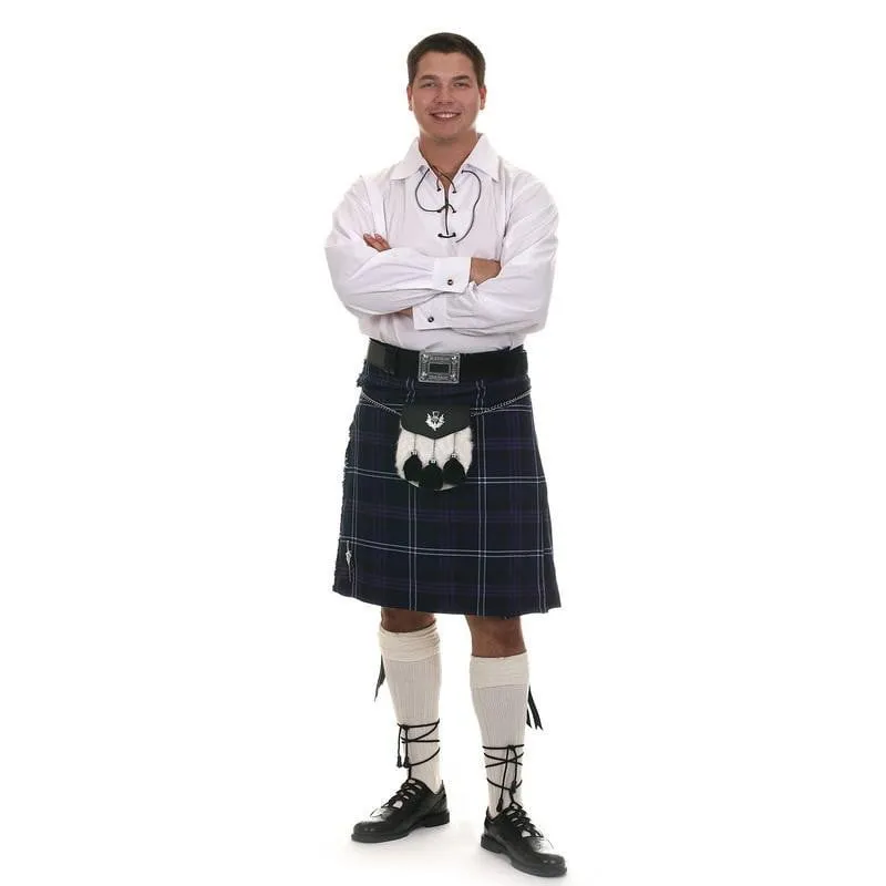 Casual 8 Yard Kilt Outfit - 9 Piece Package