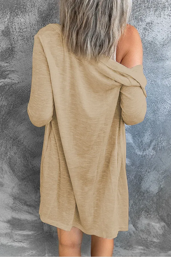 Casual Button Front Open Front Cover Up